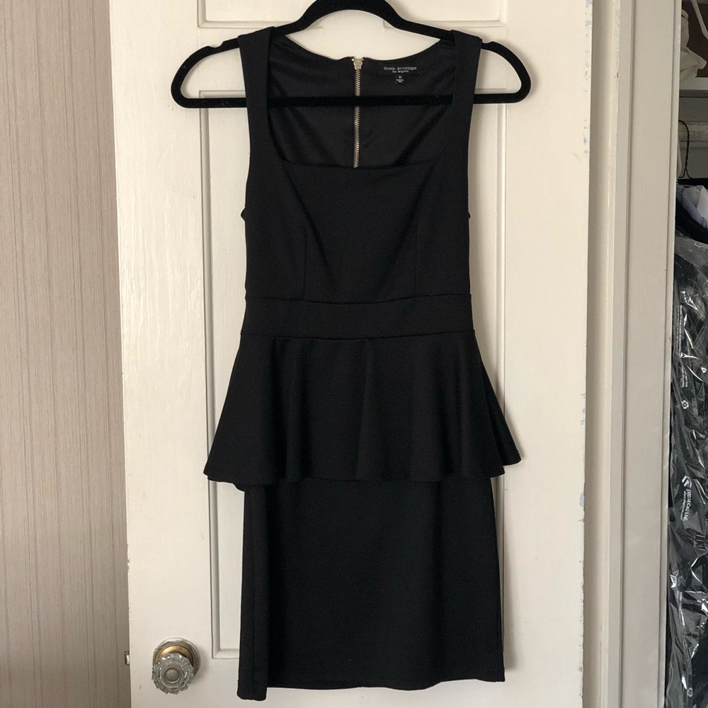 Black peplum dress